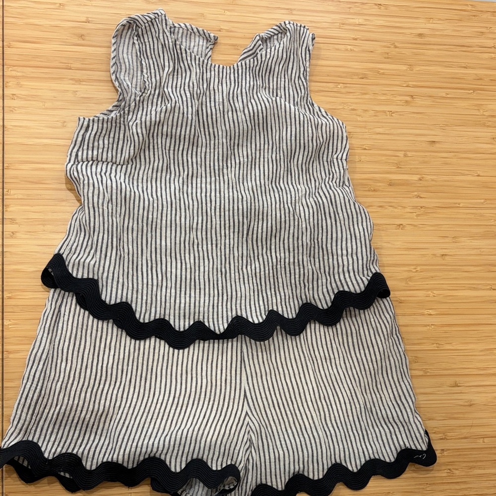 Mine Cream and‎ Black Striped Shorts